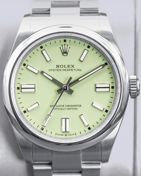2025 Rolex Oyster Perpetual 41MM Pistachio Dial Oyster Bracelet (134300)