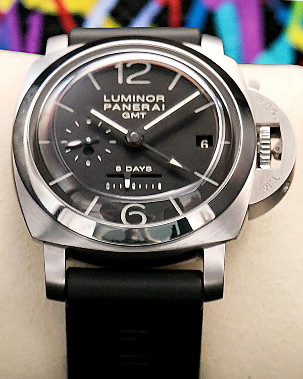 2018 Panerai Luminor 1950 8 Days 44MM Black Dial Rubber Strap (PAM00233)