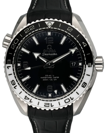 2017 Omega Seamaster Planet Ocean GMT 43.5MM Black Dial Leather Strap (215.33.44.22.01.001)