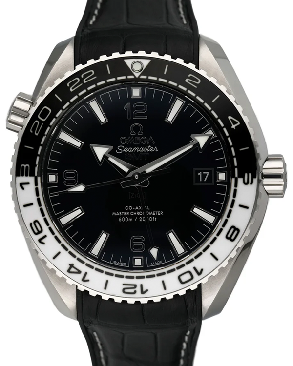 2017 Omega Seamaster Planet Ocean GMT 43.5MM Black Dial Leather Strap (215.33.44.22.01.001)