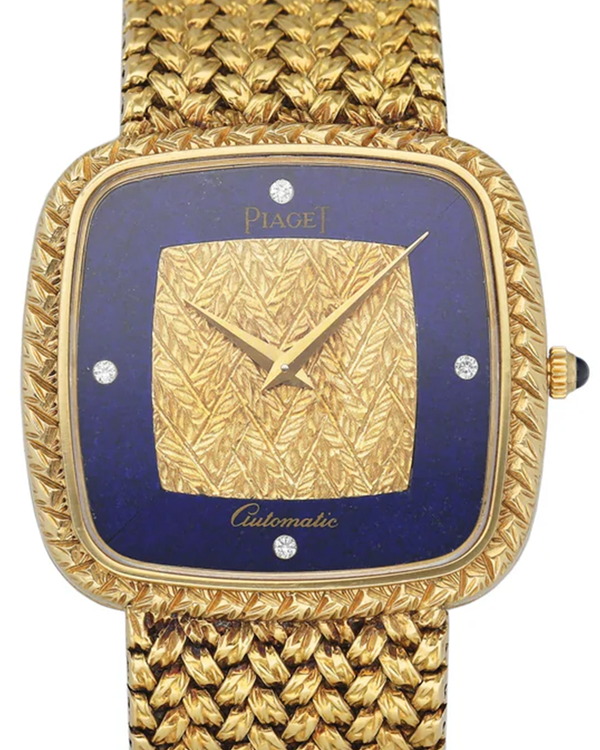 Piaget Vintage 32MM Lapis Lazuli Dial Yellow Gold Bracelet (12773)