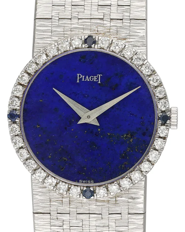 Piaget Classique 24MM Lapis Lazuli Dial White Gold Bracelet (9706 A6)