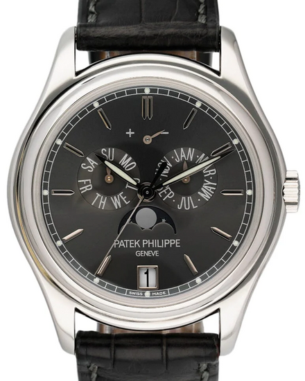 2007 Patek Philippe Annual Calendar 39MM Grey Dial Leather Strap (5146P-001)