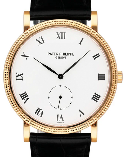 Patek Philippe Calatrava 33MM White Dial Leather Strap (3919R-001)