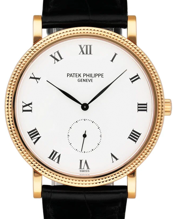 Patek Philippe Calatrava 33MM White Dial Leather Strap (3919R-001)