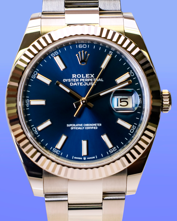 2026 Rolex Datejust 41MM Blue Dial Oyster Bracelet (126334)