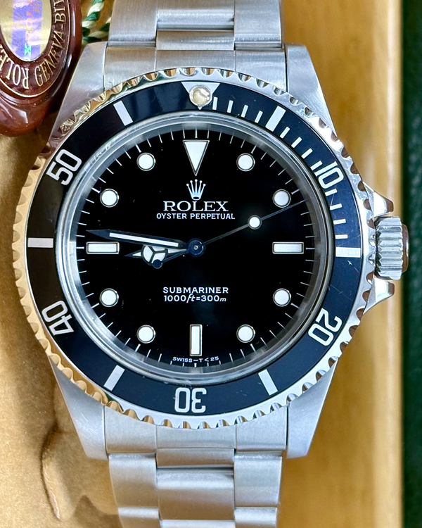 1996 (T Serial) Rolex Submariner No-Date 40MM Black Dial Oyster Bracelet (14060)