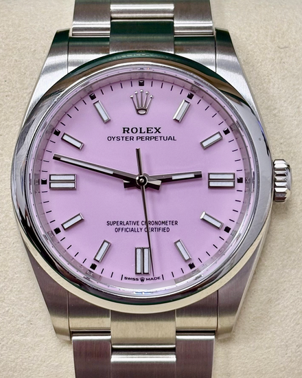 2025 Rolex Oyster Perpetual 36MM Pink Dial Oyster Bracelet (126000)