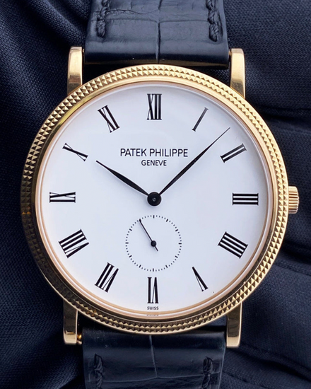 2007 Patek Philippe Calatrava 36MM White Dial Leather Strap (5119R-001)
