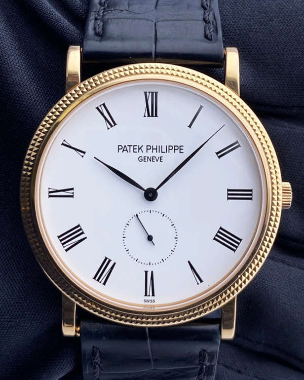 2007 Patek Philippe Calatrava 36MM White Dial Leather Strap (5119R-001)