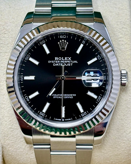 Rolex Datejust 41MM Black Dial Jubilee Bracelet (126334)