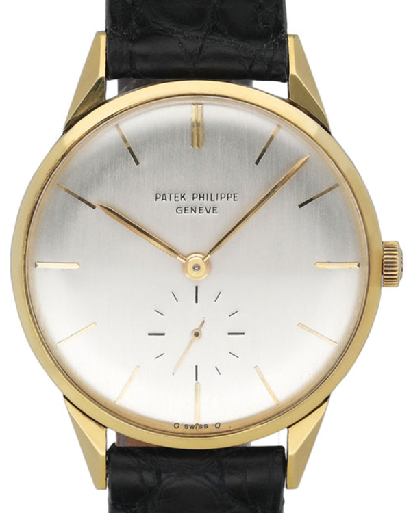 1957 Patek Philippe Calatrava 33MM Silver Dial Aftermarket Leather Strap (2568/1)