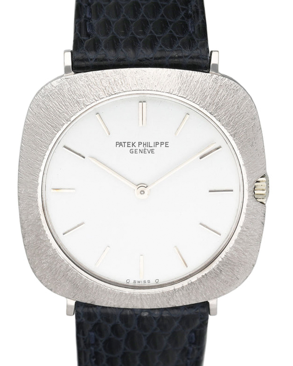 Patek Philippe Vintage 31MM White Dial Aftermarket Leather Strap (3543)