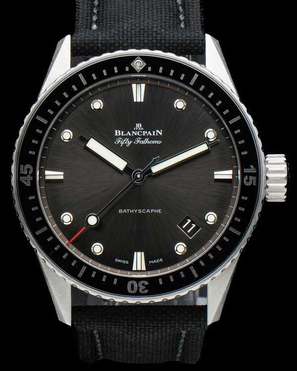 2021 Blancpain Fifty Fathoms 43MM Grey Dial Textile Strap (5000-1110-B52A)