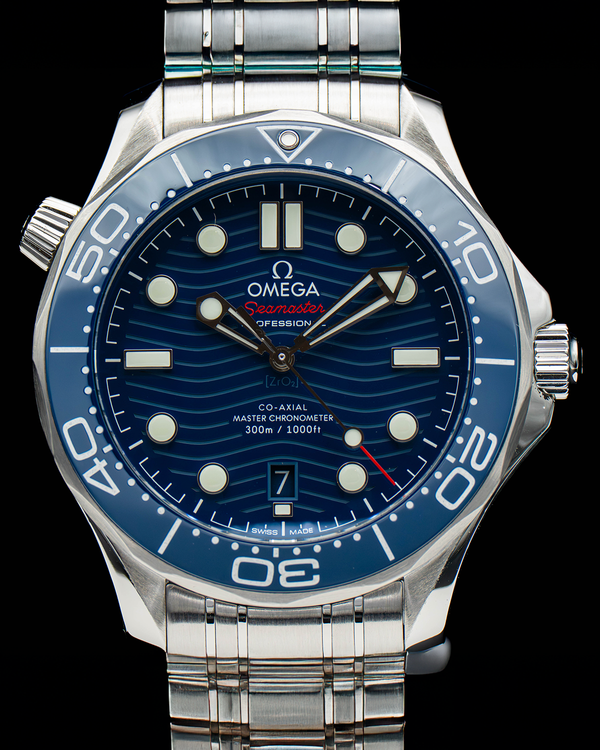 2022 Omega Seamaster Diver 300M 42MM Blue Dial Steel Bracelet (210.30.42.20.03.001)