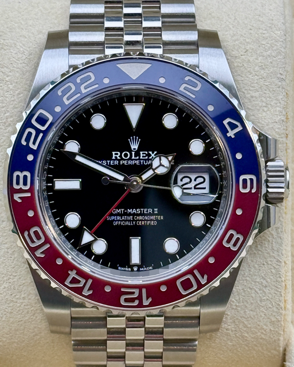 No Reserve - 2024 Rolex GMT-Master II "Pepsi" 40MM Black Dial Jubilee Bracelet (126710BLRO)