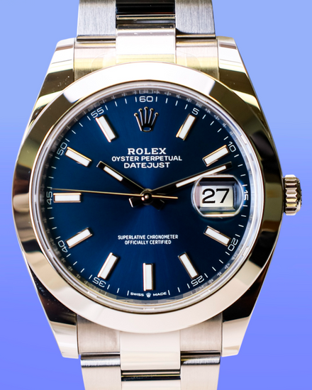 2025 Rolex Datejust 41MM Blue Dial Oyster Bracelet (126300)