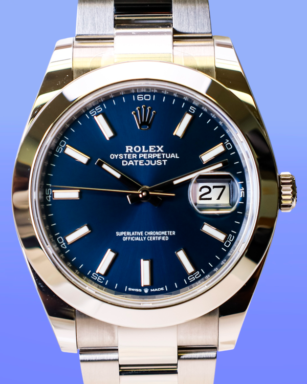 2025 Rolex Datejust 41MM Blue Dial Oyster Bracelet (126300)