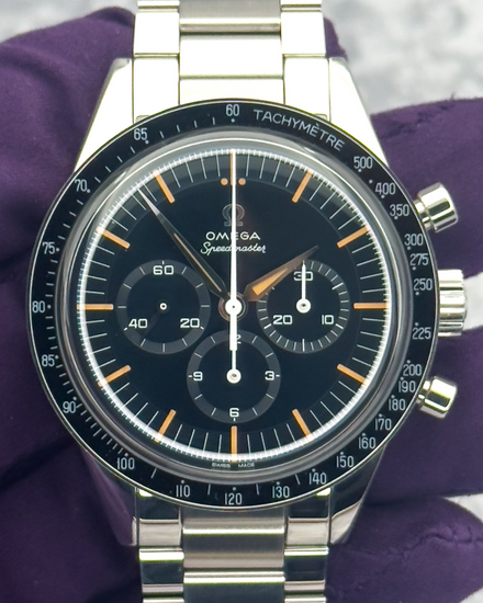 2025 Omega Speedmaster Anniversary Series "The First Omega In Space" 39.7MM Blue Dial Steel Bracelet (310.30.40.50.06.001)