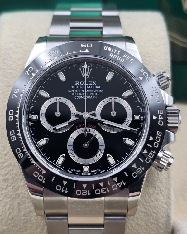 2021 Rolex Cosmograph Daytona 40MM Black Dial Oyster Bracelet (116500LN)