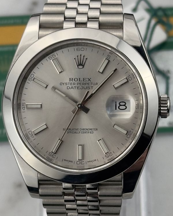 2019 Rolex Datejust 41MM Silver Dial Jubilee Bracelet (126300)
