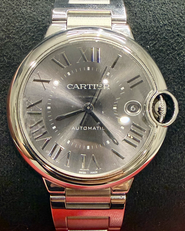 2021 Cartier Ballon Bleu 40MM Grey Dial Steel Bracelet (WSBB0060)