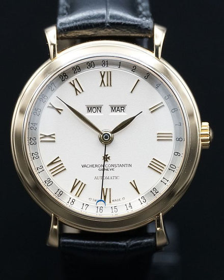 Vacheron Constantin Historiques Triple Calendar 36MM White Dial Aftermarket Leather Strap (47051/000J)