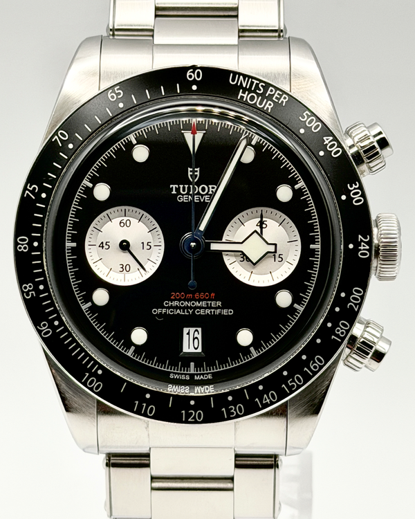2021 Tudor Black Bay Chrono 41MM Black Dial Steel Bracelet (79360N)