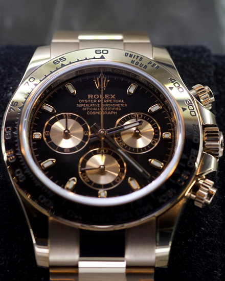 2020 Rolex Cosmograph Daytona 40MM Black Dial Rose Gold Oyster Bracelet (116505)