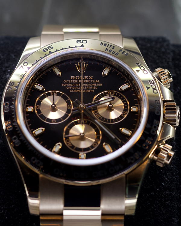 2020 Rolex Cosmograph Daytona 40MM Black Dial Rose Gold Oyster Bracelet (116505)