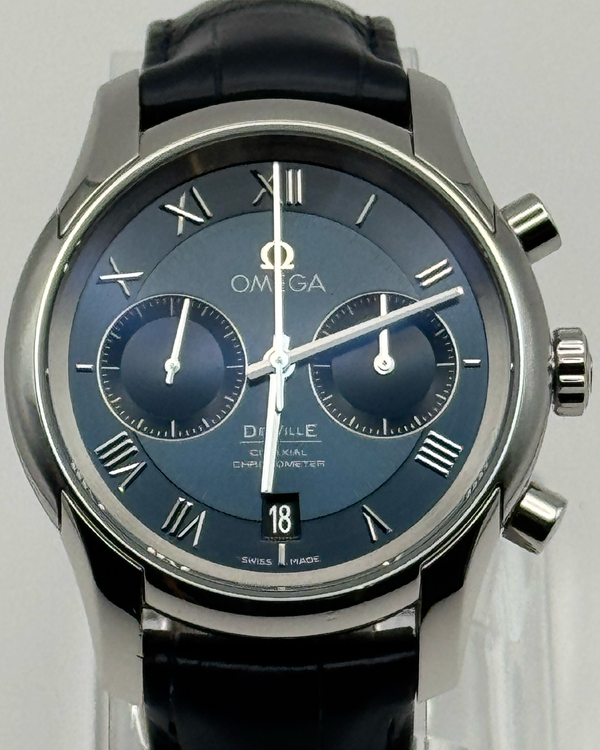 2024 Omega De Ville Hour Vision 42MM Blue Dial Leather Strap (431.13.42.51.03.001)