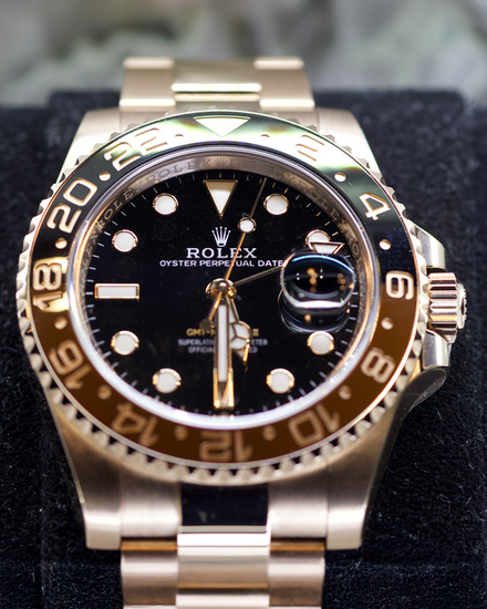 2025 Rolex GMT-Master II "Root Beer" 40MM Black Dial Rose Gold Oyster Bracelet (126715CHNR)