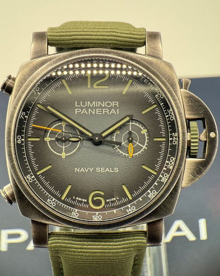 2024 Panerai Luminor Chronograph "Navy SEAL's" 44MM Grey Dial Textile Strap (PAM01409)