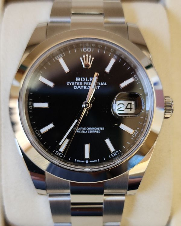 No Reserve - 2026 Rolex Datejust 41MM Black Dial Oyster Bracelet (126300)