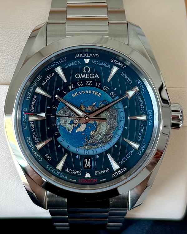 2021 Omega Seamaster Aqua Terra 150M 43MM Blue Dial Steel Bracelet (220.10.43.22.03.001)
