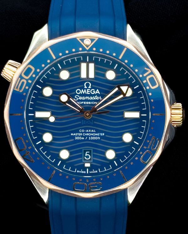 2025 Omega Seamaster Diver 300M 42MM Blue Dial Rubber Strap (210.22.42.20.03.002)