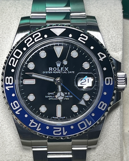2016 Rolex GMT-Master II "Batman" 40MM Black Dial Oyster Bracelet (116710BLNR)