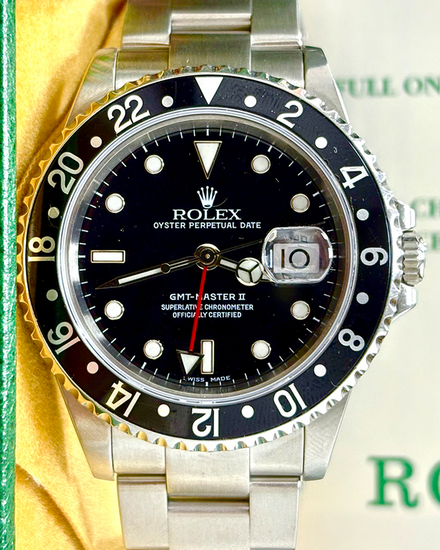 2001 Rolex GMT-Master II 40MM Black Dial Oyster Bracelet (16710)