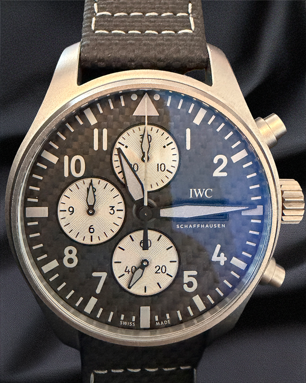 2023 IWC Schaffhausen Pilot "AMG Edition" 43MM Carbon Fiber Dial Leather Strap (IW377903)