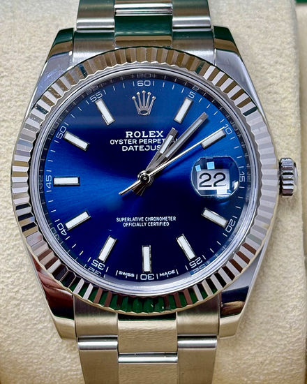 Rolex Datejust 41MM Blue Dial Oyster Bracelet (126334)