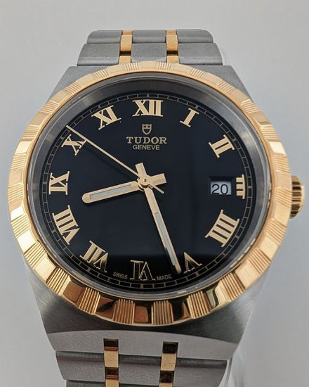 2021 Tudor Royal 18k Gold 38MM Black Dial Two-Tone Bracelet (28503)