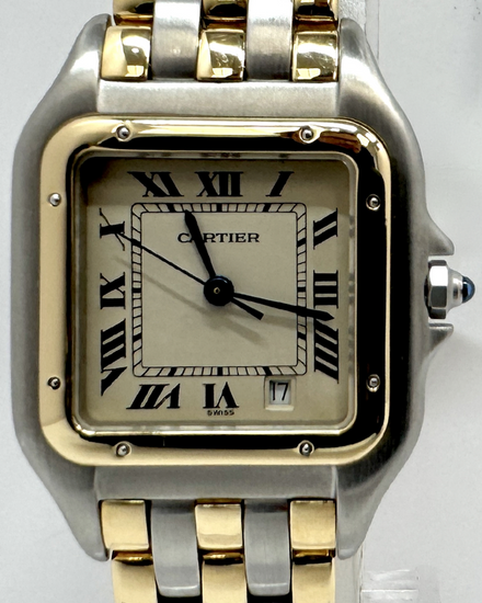 Cartier Panthère de Cartier Medium 27MM Quartz Silver Dial Two-Tone Bracelet (W25028B6)