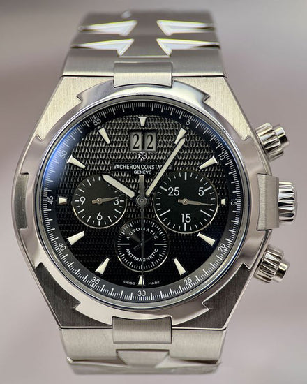 2011 Vacheron Constantin Overseas Chronograph 42MM Black Dial Steel Bracelet (49150/B01A-9097)