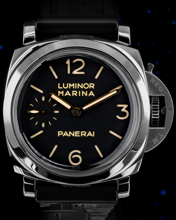 2018 Panerai Luminor Marina 1950 3 Days 47MM Black Dial Rubber Strap (PAM00422)