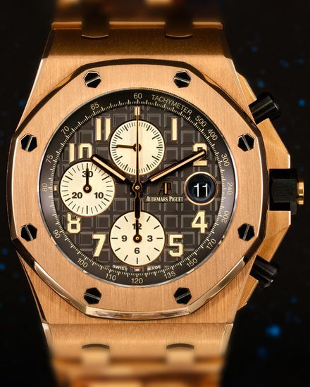 2018 Audemars Piguet Royal Oak Offshore Chronograph 42MM Grey Dial Rose Gold Bracelet (26470OR.OO.1000OR.02)