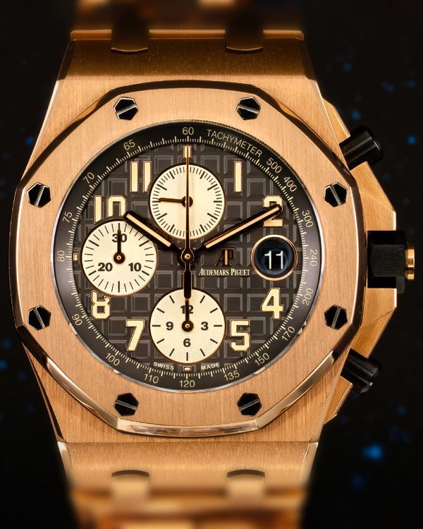 2018 Audemars Piguet Royal Oak Offshore Chronograph 42MM Grey Dial Rose Gold Bracelet (26470OR.OO.1000OR.02)
