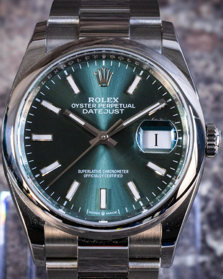 2026 Rolex Datejust 36MM Green Dial Oyster Bracelet (126200)