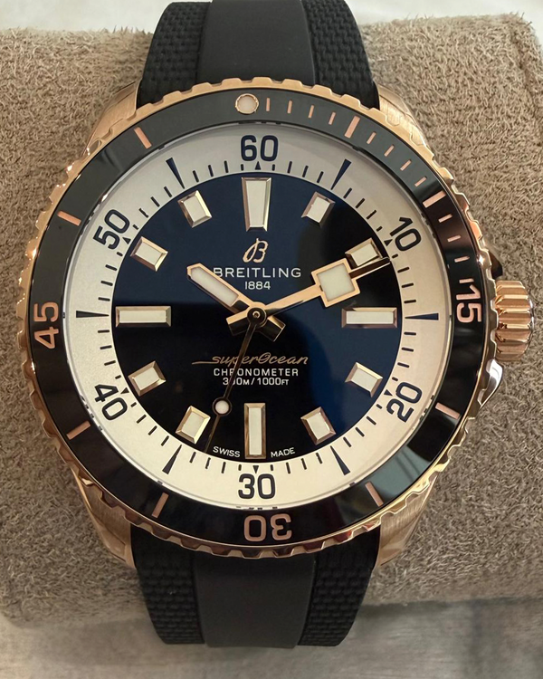 2026 Breitling Superocean 42MM Black Dial Rubber Strap (R17375211B1S1)