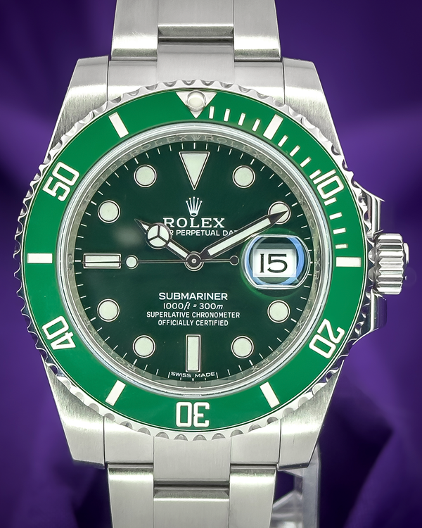 2018 Rolex Submariner Date "Hulk" 40MM Green Dial Oyster Bracelet (116610LV)