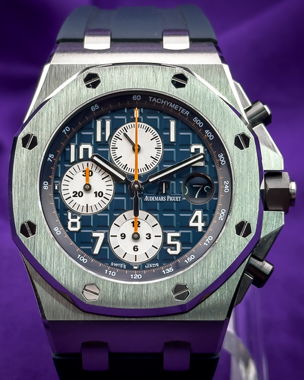 2014 Audemars Piguet Royal Oak Offshore 42MM Blue Dial Rubber Strap (26470ST.OO.A027CA.01)